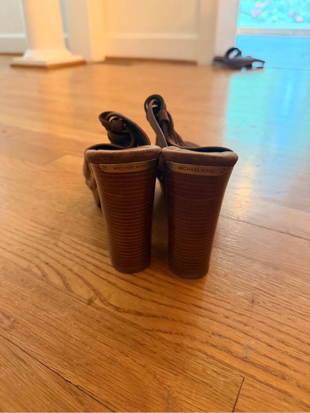 NWOT Michael Kors Westly Suede Mules Heels - Picture 7 of 8